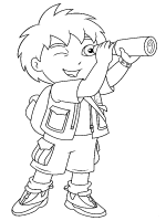A coloring page of go diego go